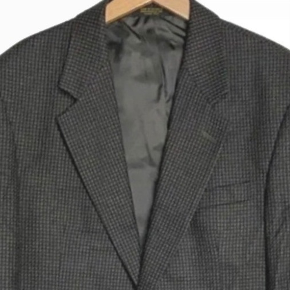 Gianfranco Ruffini Italy Mens‎ 42R Wool Blazer Jacket Houndstooth Sport Coat